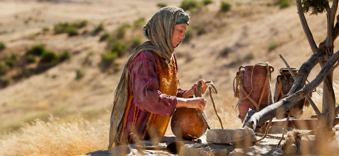 A Samaritan Woman Fetching Water At Jacob’s Well.
